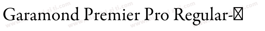 Garamond Premier Pro Regular字体转换
